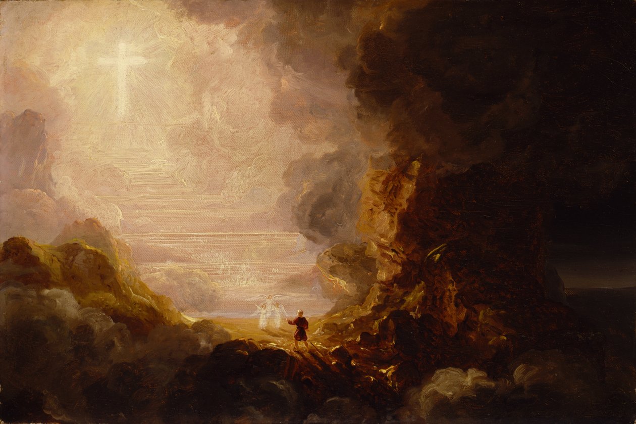 Pielgrzym krzyża u kresu swej wędrówki, ok. 1930 r. 1846-48 (olej na płótnie) autorstwa Thomas Cole