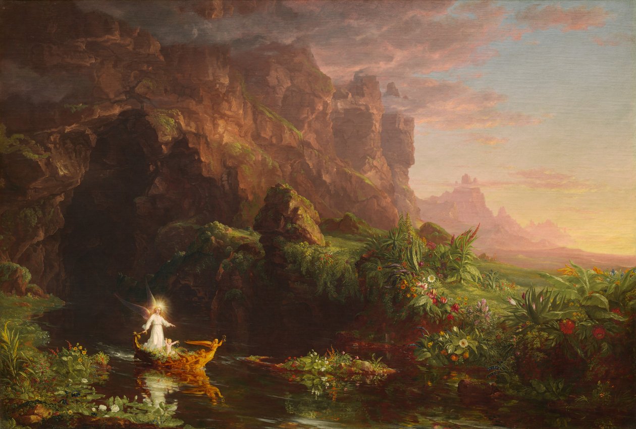 Podróż życia: dzieciństwo, 1842. autorstwa Thomas Cole
