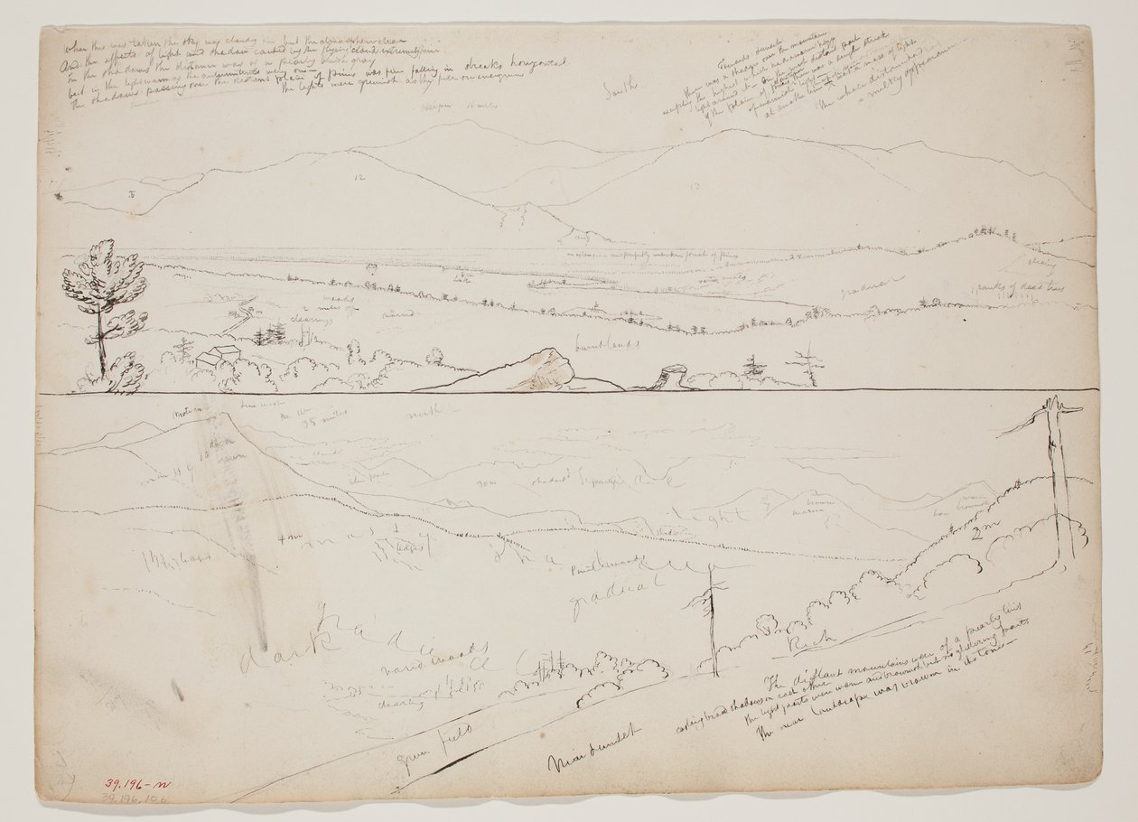 Widok na góry Ossipee; widok na odległe góry autorstwa Thomas Cole