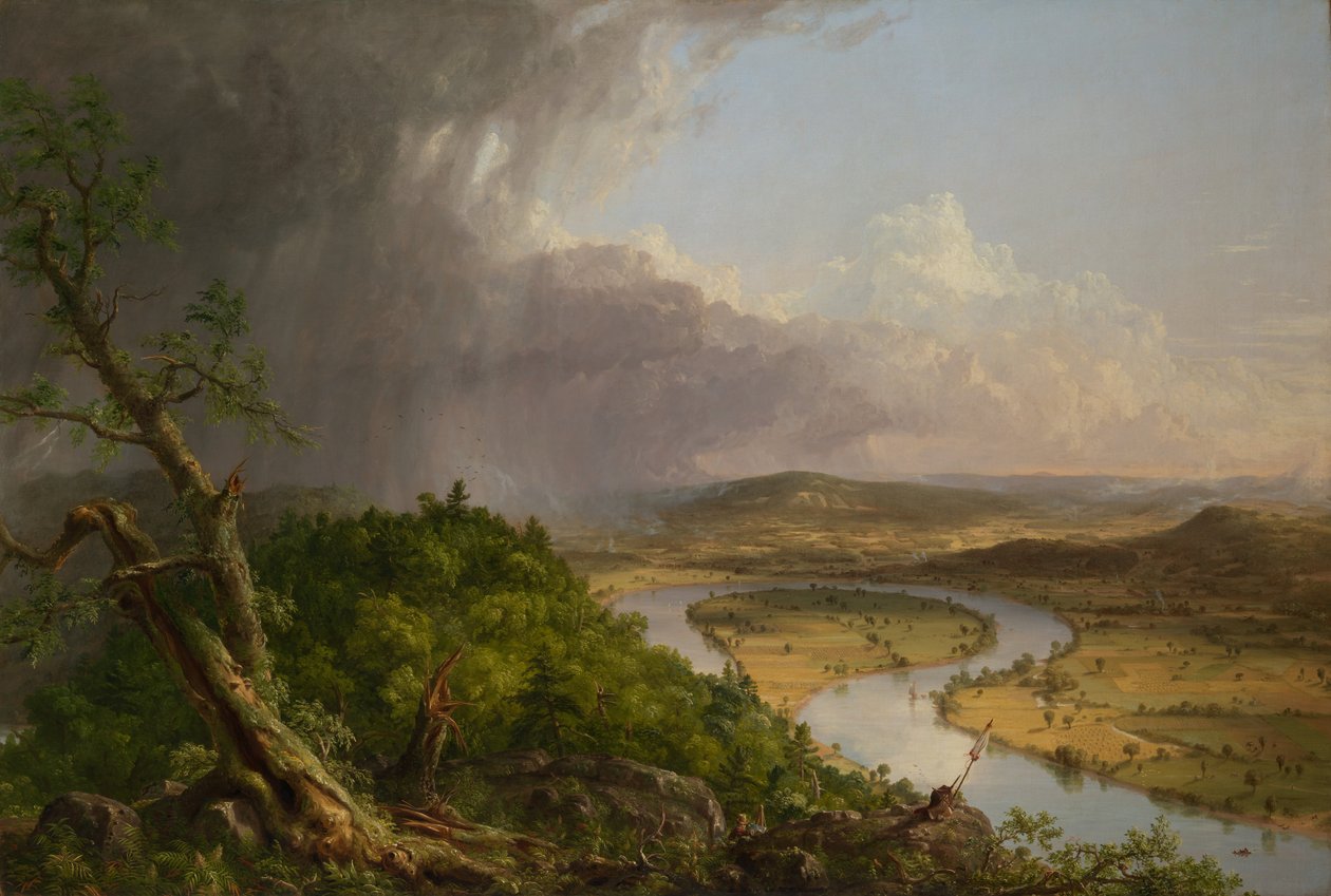 Widok z Mount Holyoke, Northampton, Massachusetts, po burzy - The Oxbow, 1836. autorstwa Thomas Cole