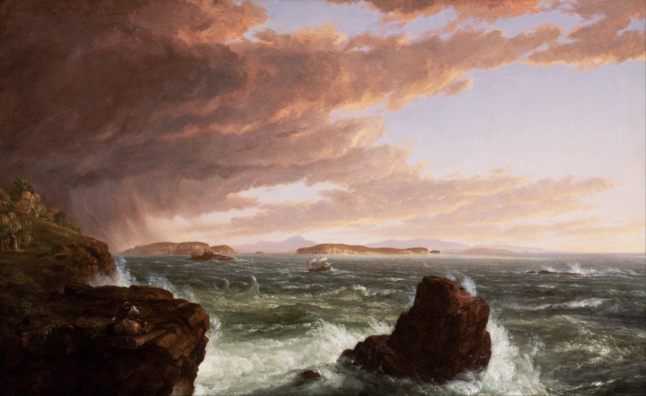 Widoki na Zatokę Francuza z Wyspy Pustyni, po Szkwalu autorstwa Thomas Cole