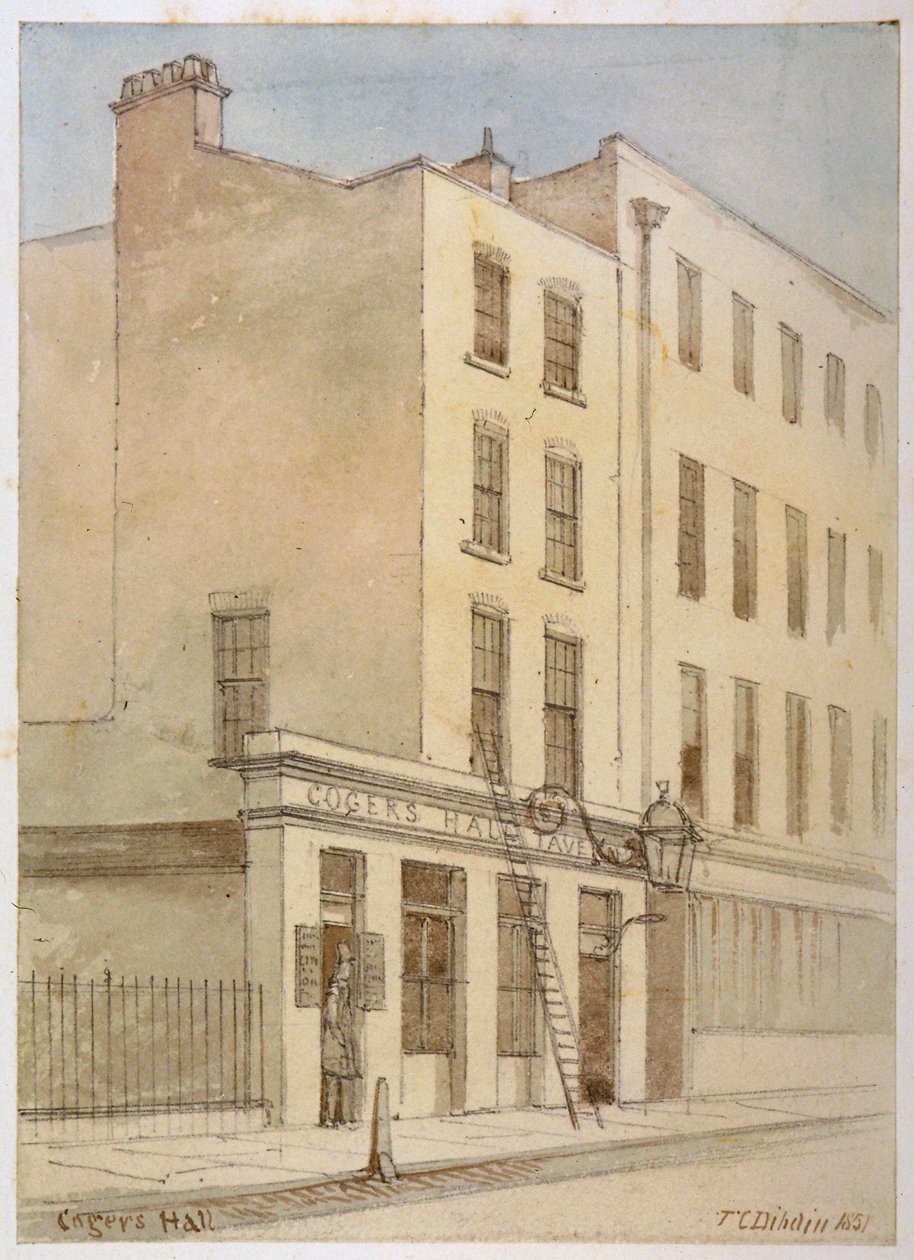 Bride Lane, miasto Londyn, 1851 autorstwa Thomas Colman Dibdin