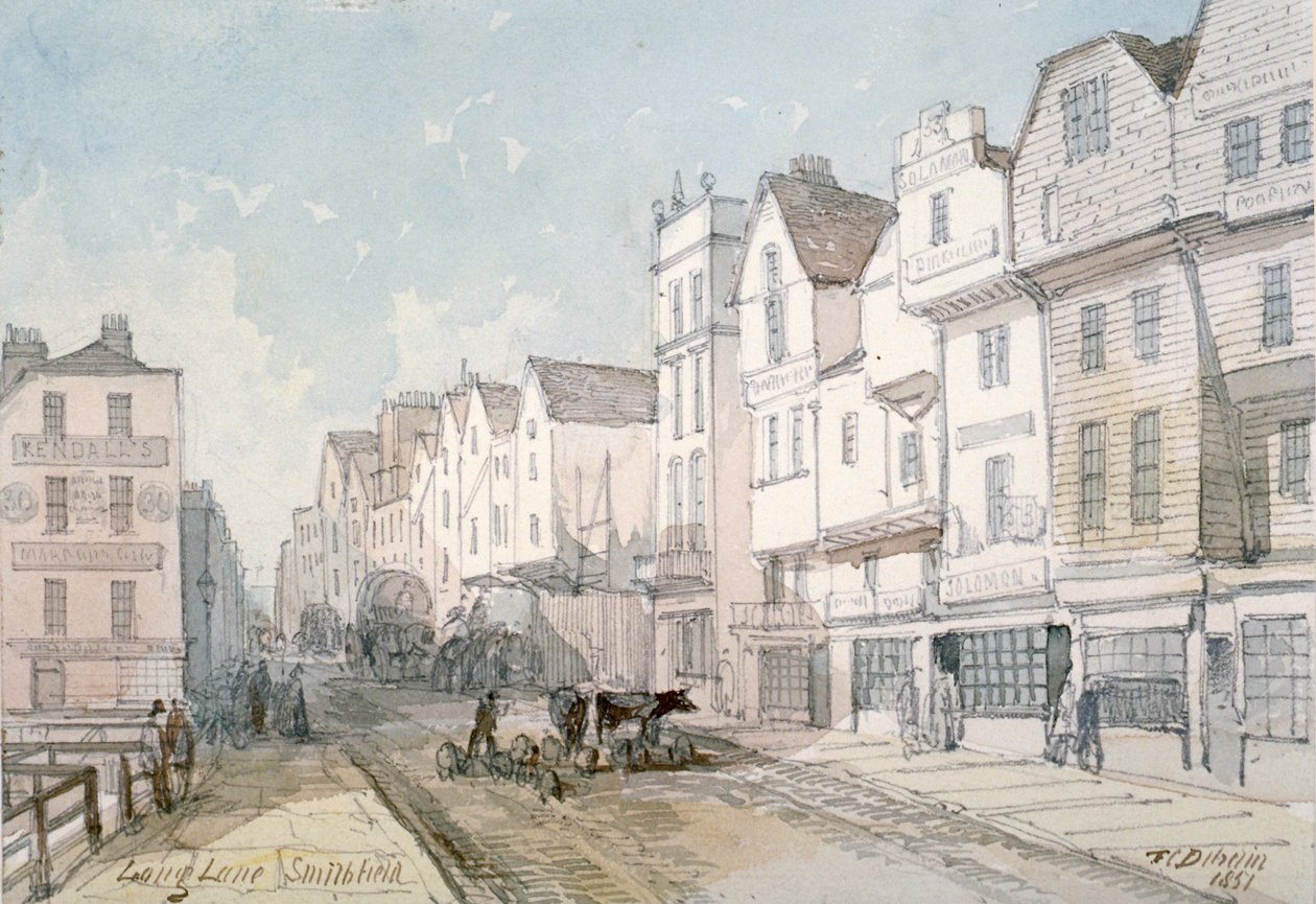 Long Lane, City of London, 1851. autorstwa Thomas Colman Dibdin