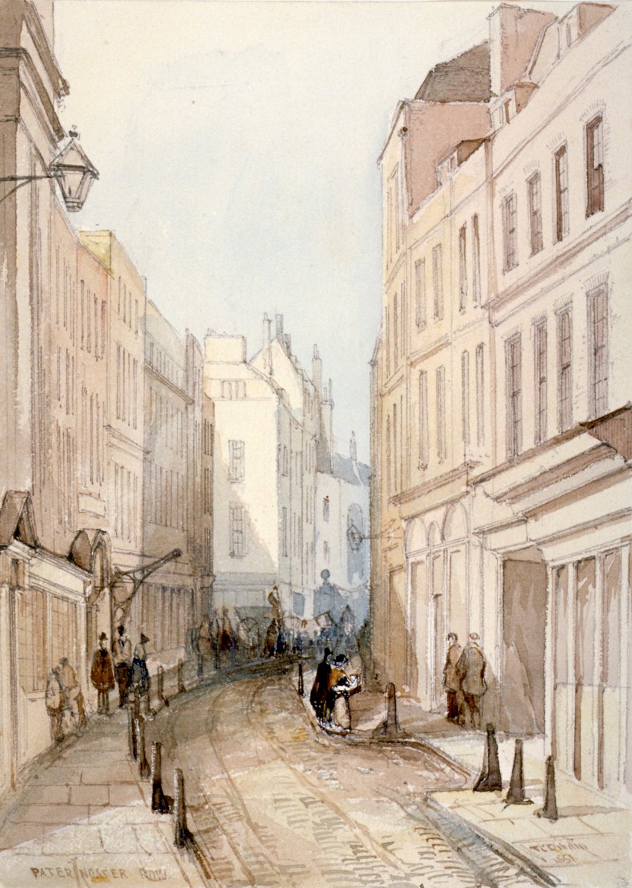 Paternoster Row, City of London, 1851 autorstwa Thomas Colman Dibdin
