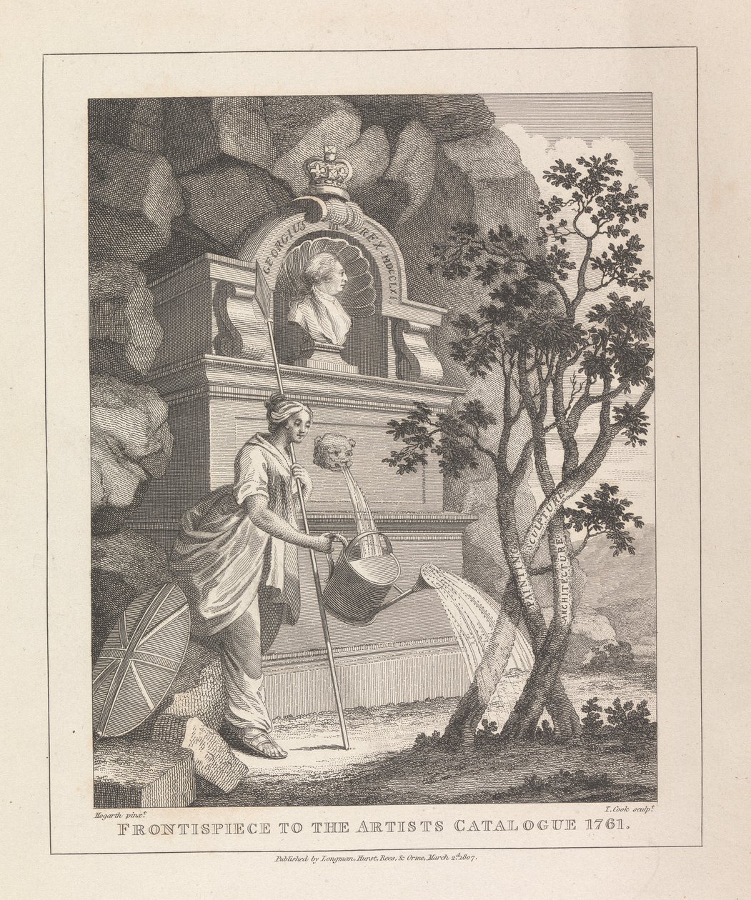 Fronton do katalogu artysty, 1761 autorstwa Thomas Cook