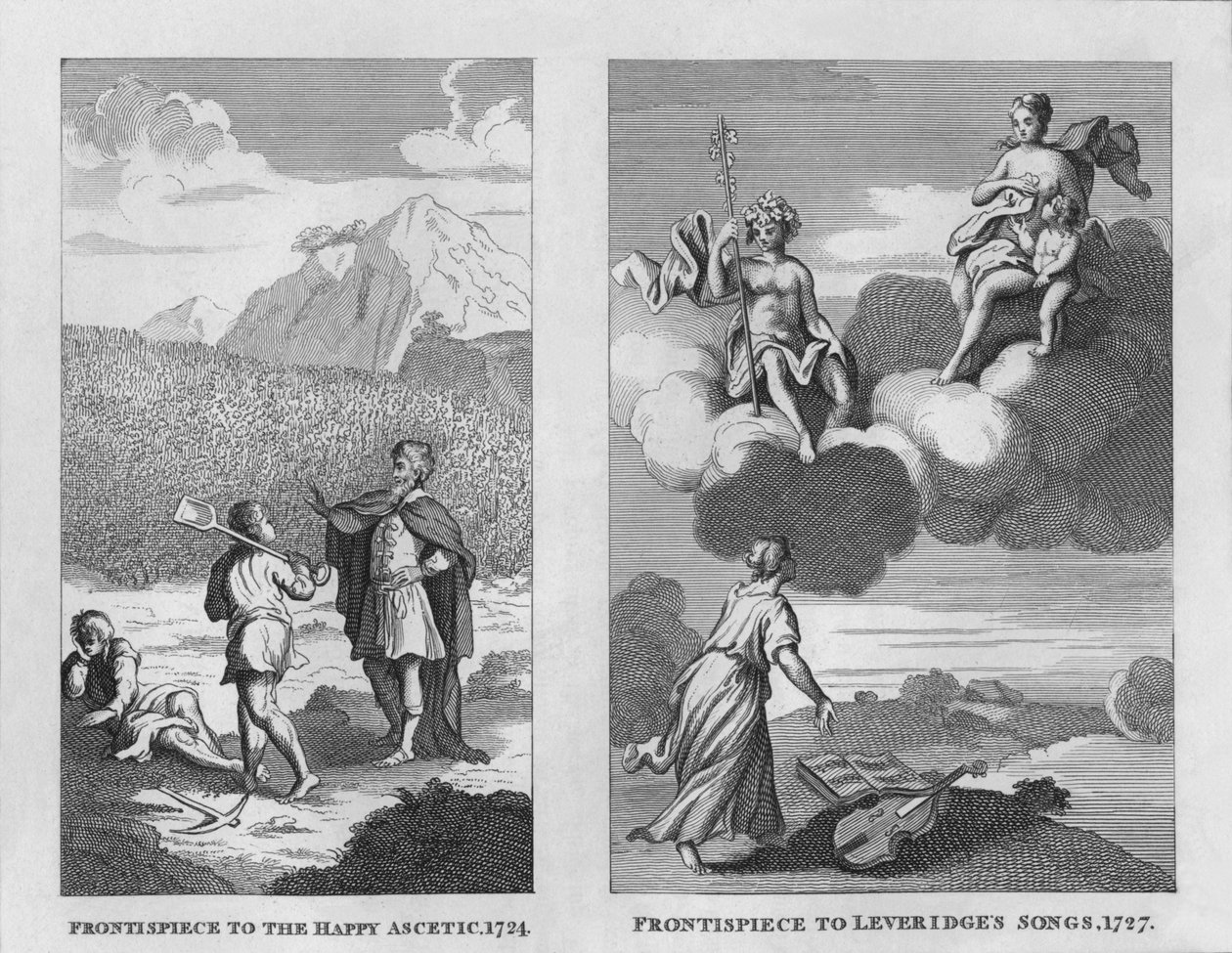Happy Ascetic, 1724 i Leveridges Songs, 1727, 1809, 1827. autorstwa Thomas Cook