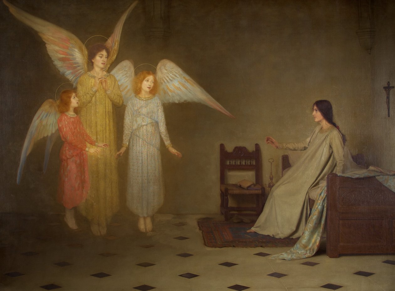 Przebudzenie, ok. 1898 (olej na płótnie) autorstwa Thomas Cooper Gotch