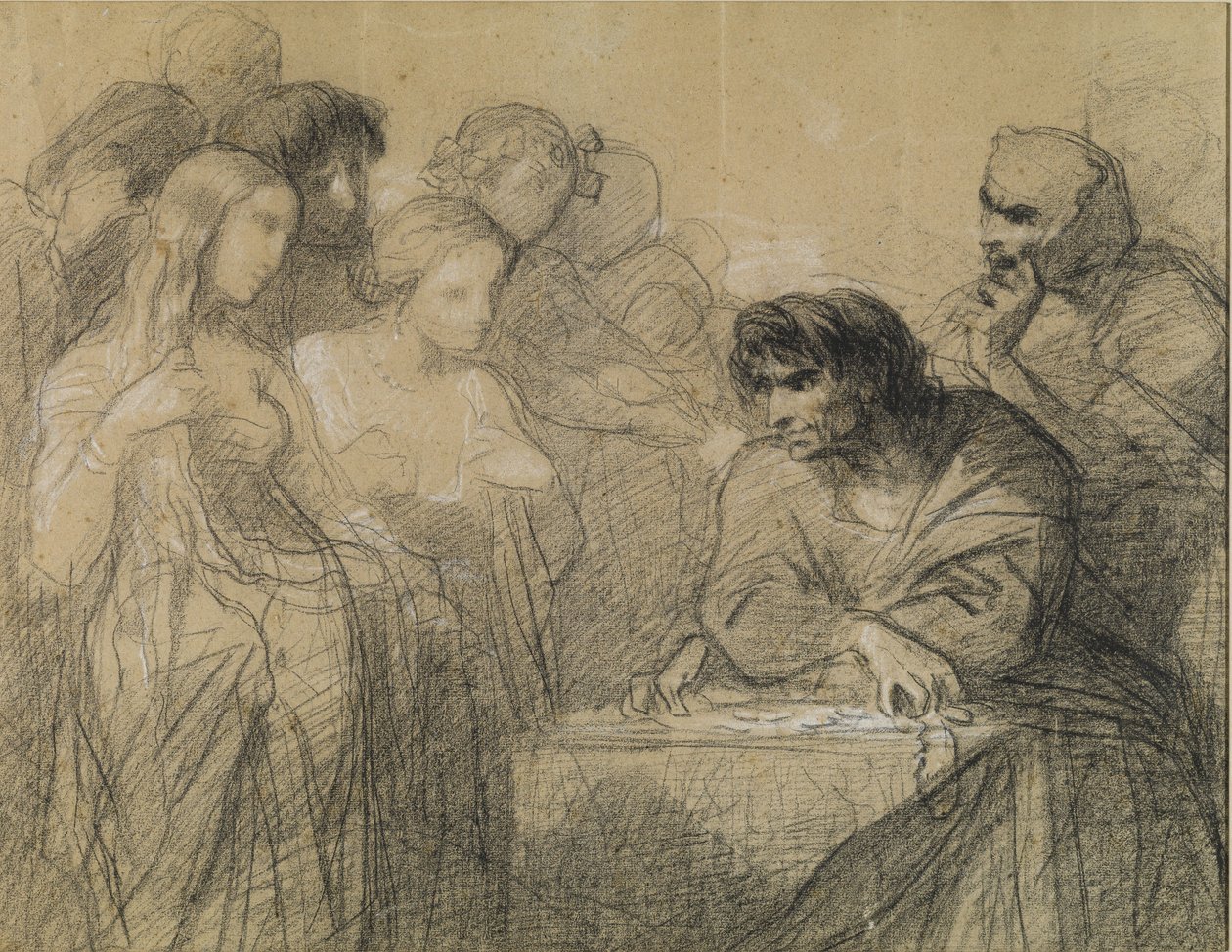 Miłość do złota (Pragnienie złota) (studium) autorstwa Thomas Couture
