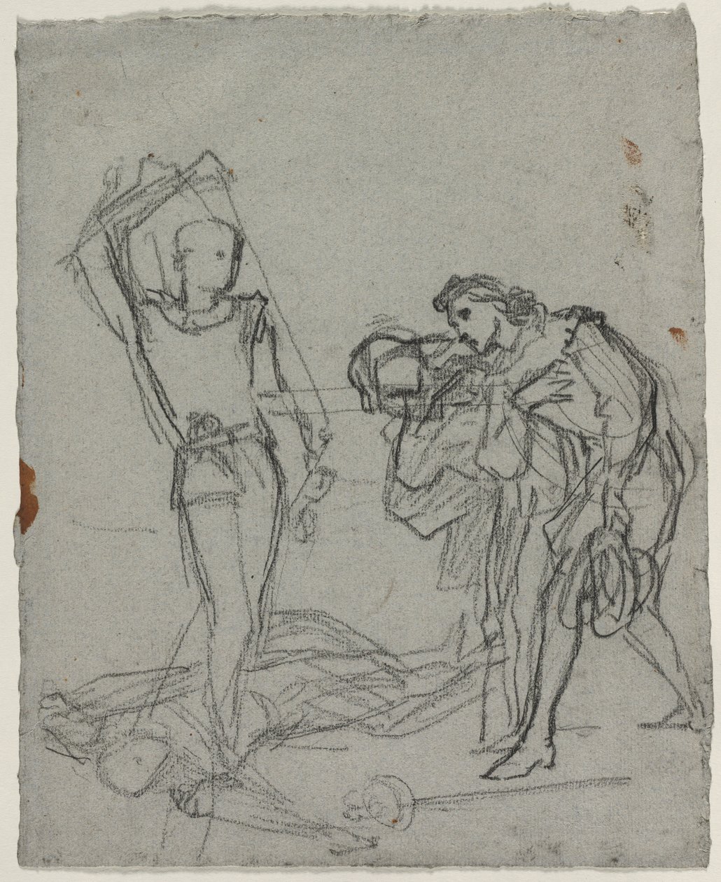 Pojedynek po kuli maskowej prosto, ok. godz. 1857. autorstwa Thomas Couture