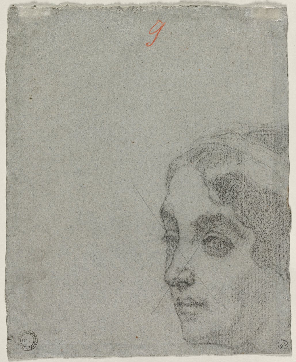 Głowa kobiety (verso) autorstwa Thomas Couture