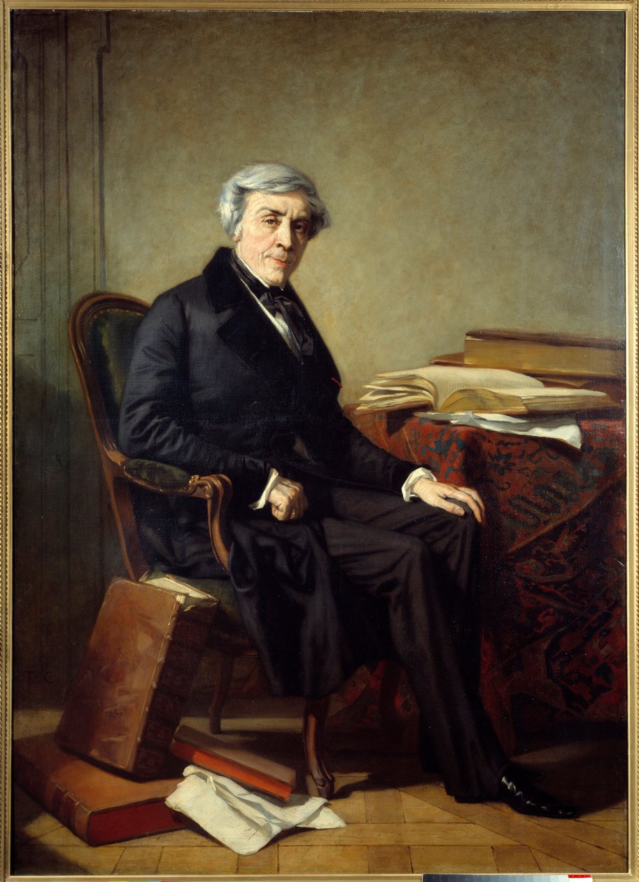 Portret Julesa Micheleta (1798-1874) Francuski historyk i pisarz. Obraz Thomasa Couture