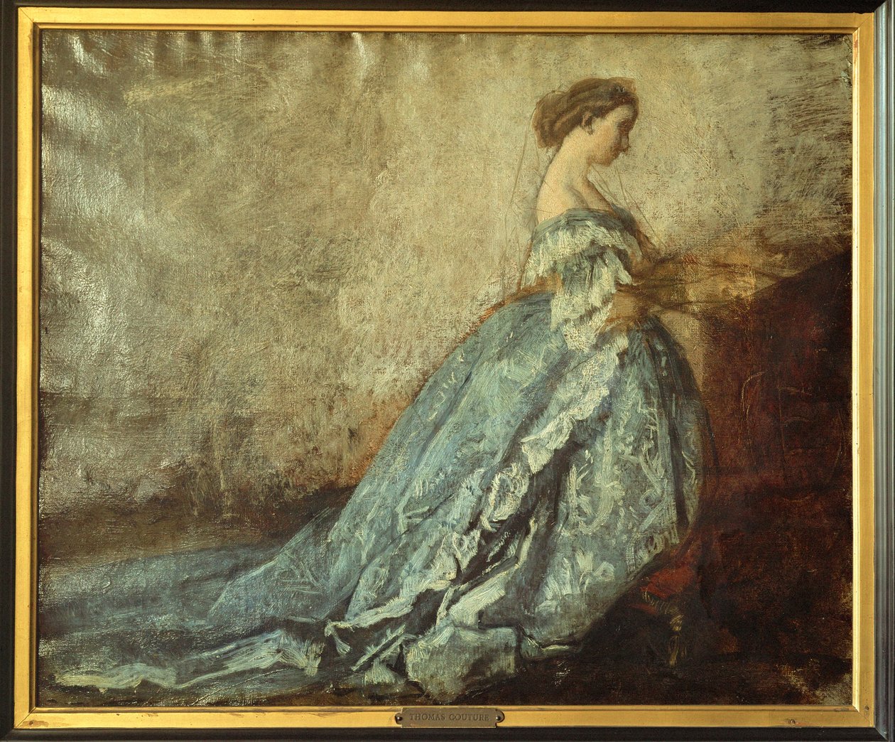 Cesarzowa Eugenia podczas modlitwy... (olej na płótnie) autorstwa Thomas Couture