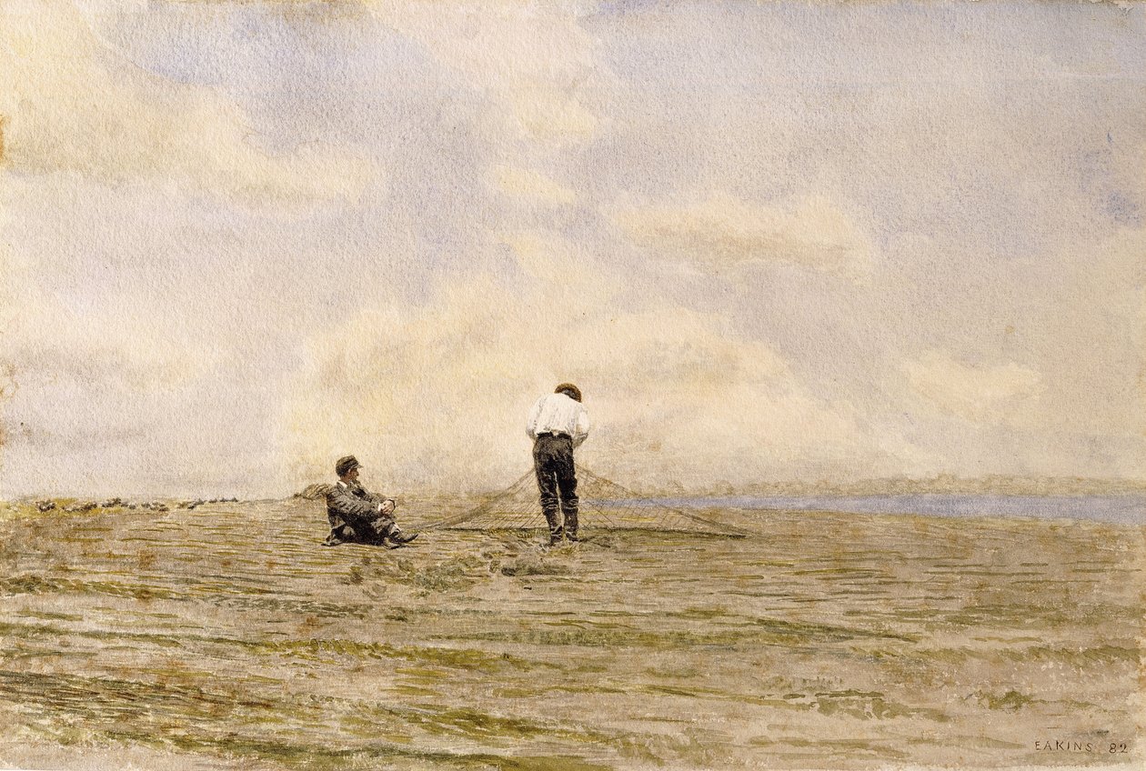 Naprawianie sieci, 1882 autorstwa Thomas Cowperthwait Eakins