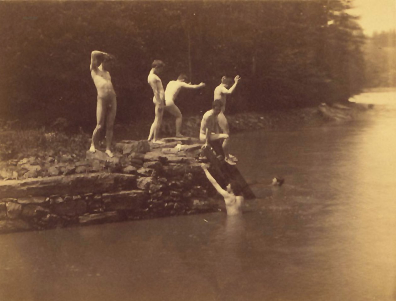 Studiuj na basen autorstwa Thomas Cowperthwait Eakins
