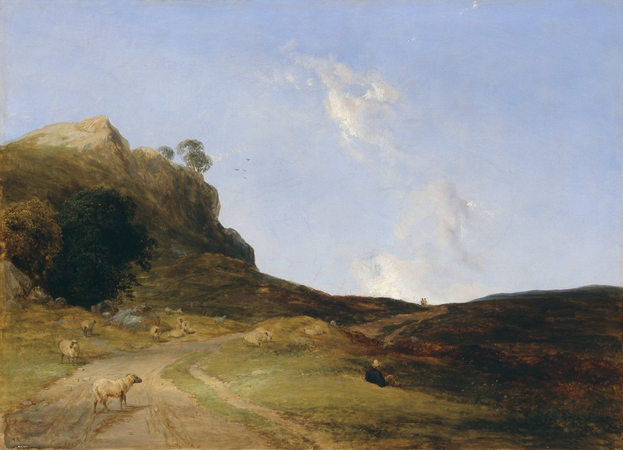 „Krajobraz wrzosowisk”, 1840 autorstwa Thomas Creswick