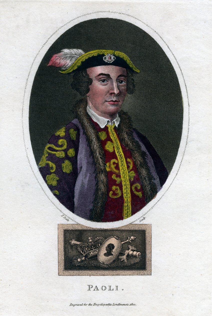 Pascal Paoli, XVIII-wieczny generał i patriota Korsyki, 1820. autorstwa Thomas Dale
