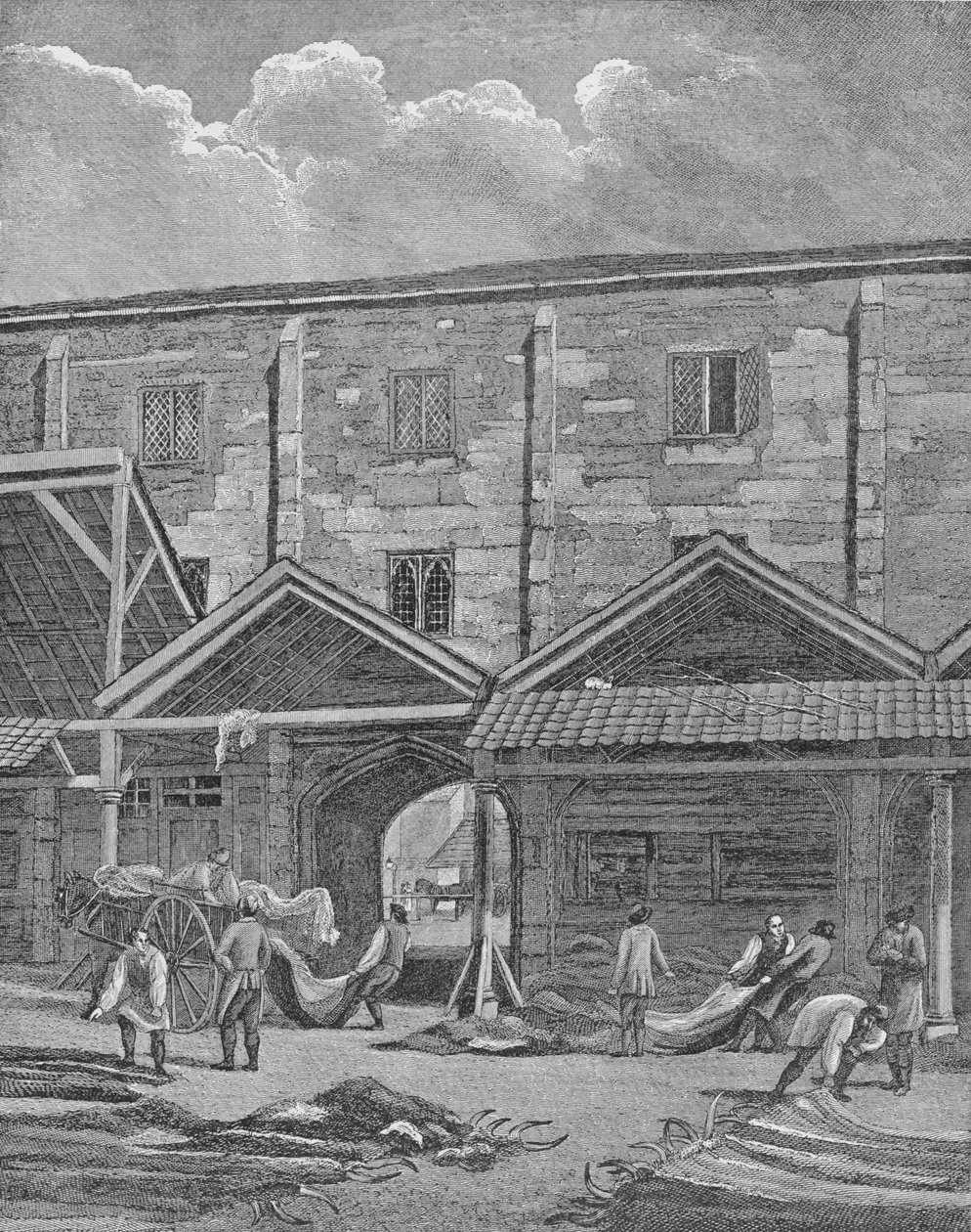 Skin Market, Leadenhall, City of London, 1825 1911 autorstwa Thomas Dale