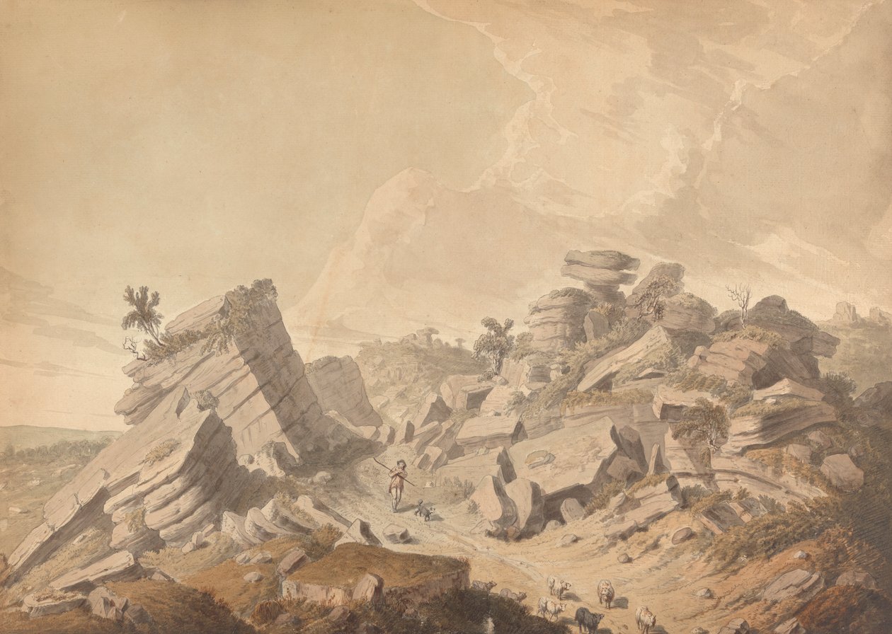 Skały Brimhama autorstwa Thomas Daniell
