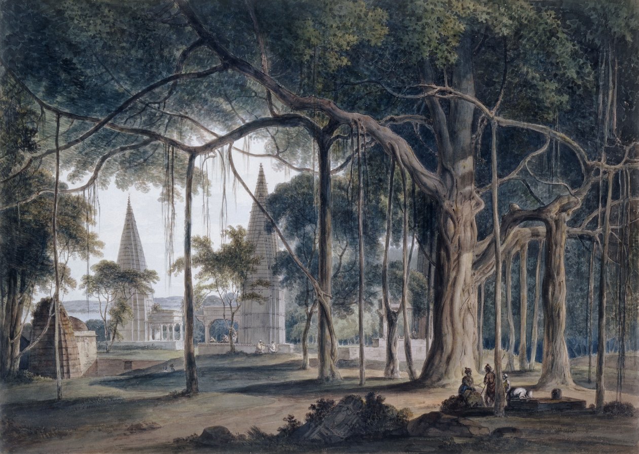 Świątynie hinduistyczne w Aghori, Uttar Pradesh, autorstwa Thomas Daniell