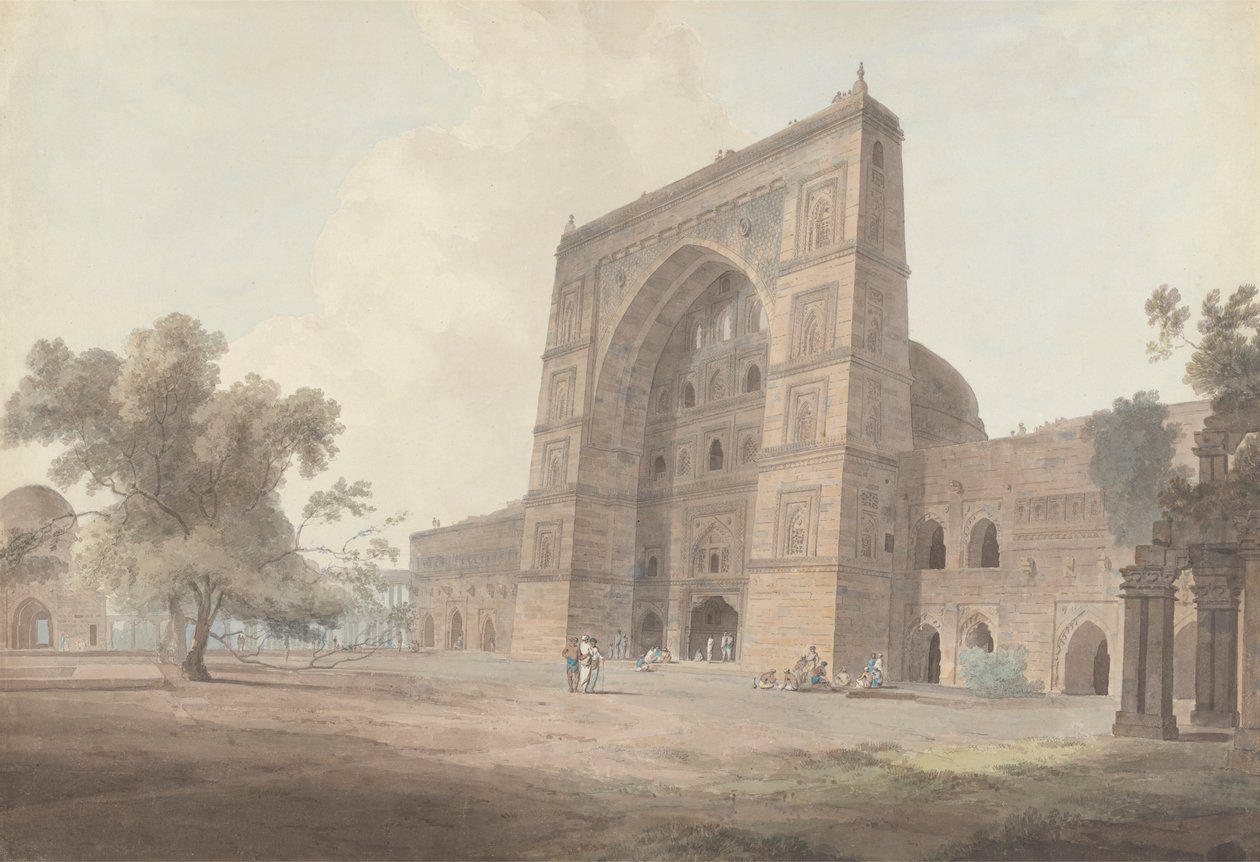 Główne wejście do meczetu Jami, Jaunpur autorstwa Thomas Daniell