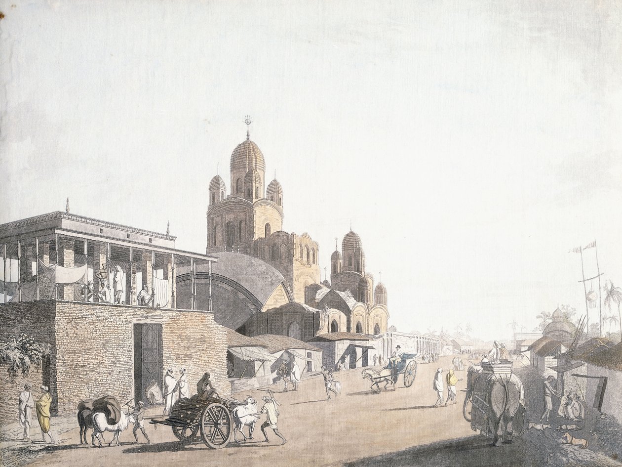 Scena uliczna, z „Widoków w Kalkucie” Thomasa Daniella, 1786-1788 autorstwa Thomas Daniell