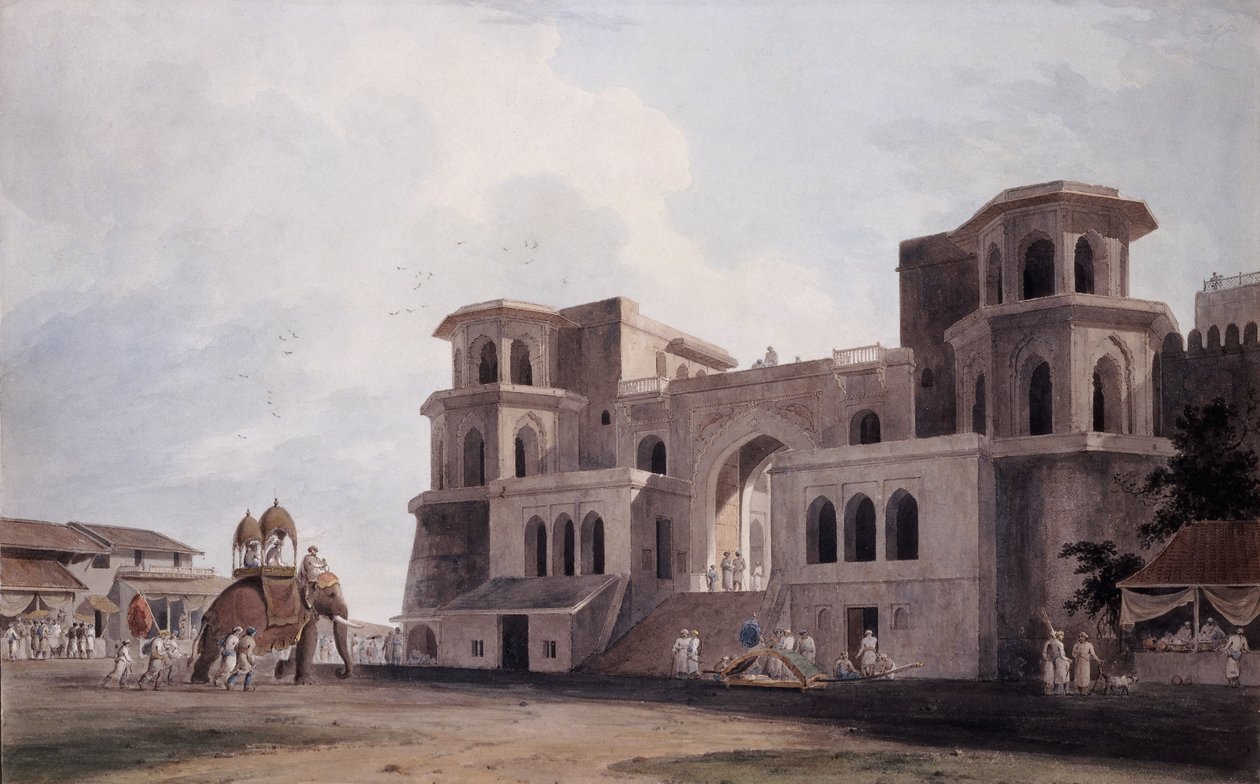 Brama Panch Mahal, Lucknow, Uttar Pradesh, około. 1789 autorstwa Thomas Daniell
