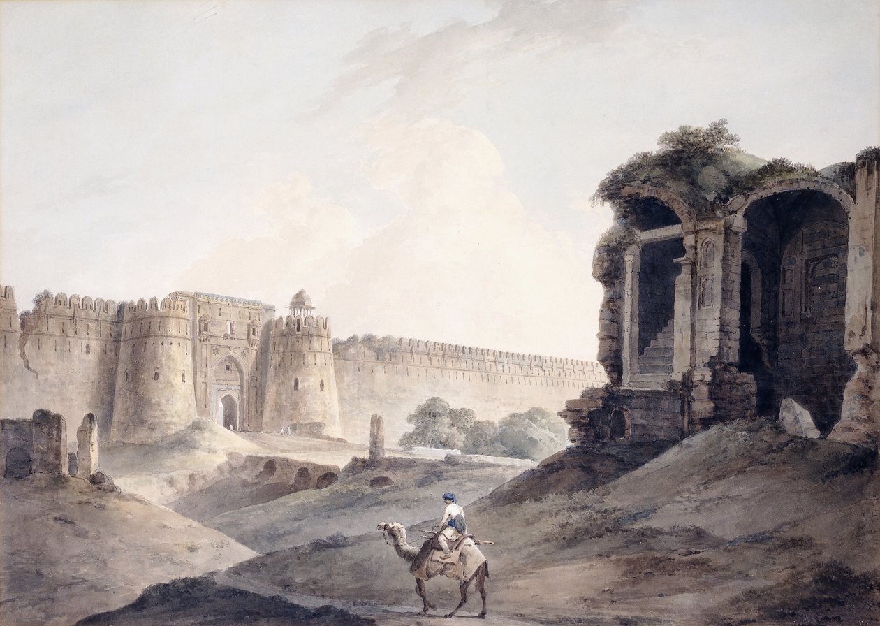 Purana Quila, Delhi, autorstwa Thomas Daniell