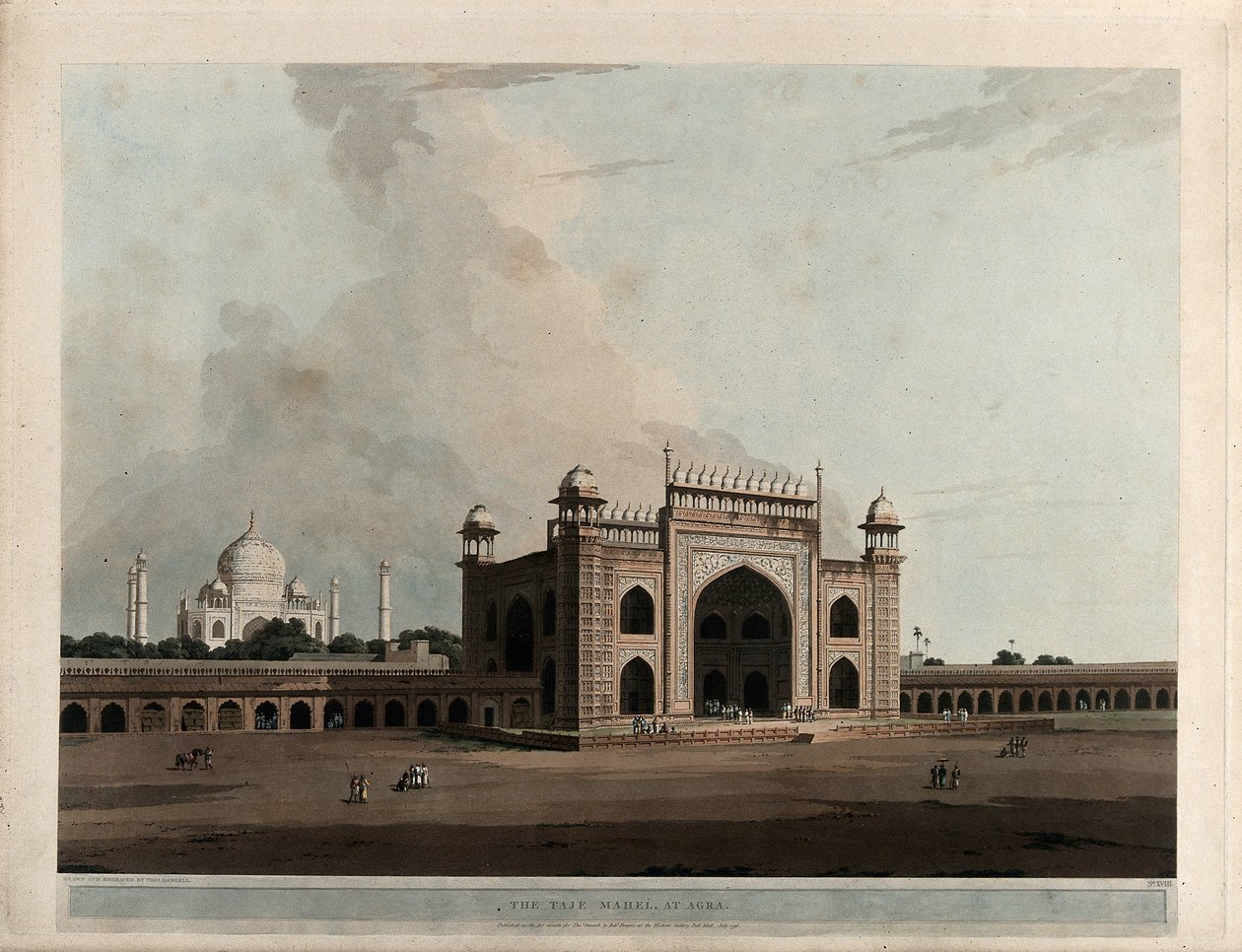 Taje Mahal w Agrze autorstwa Thomas Daniell