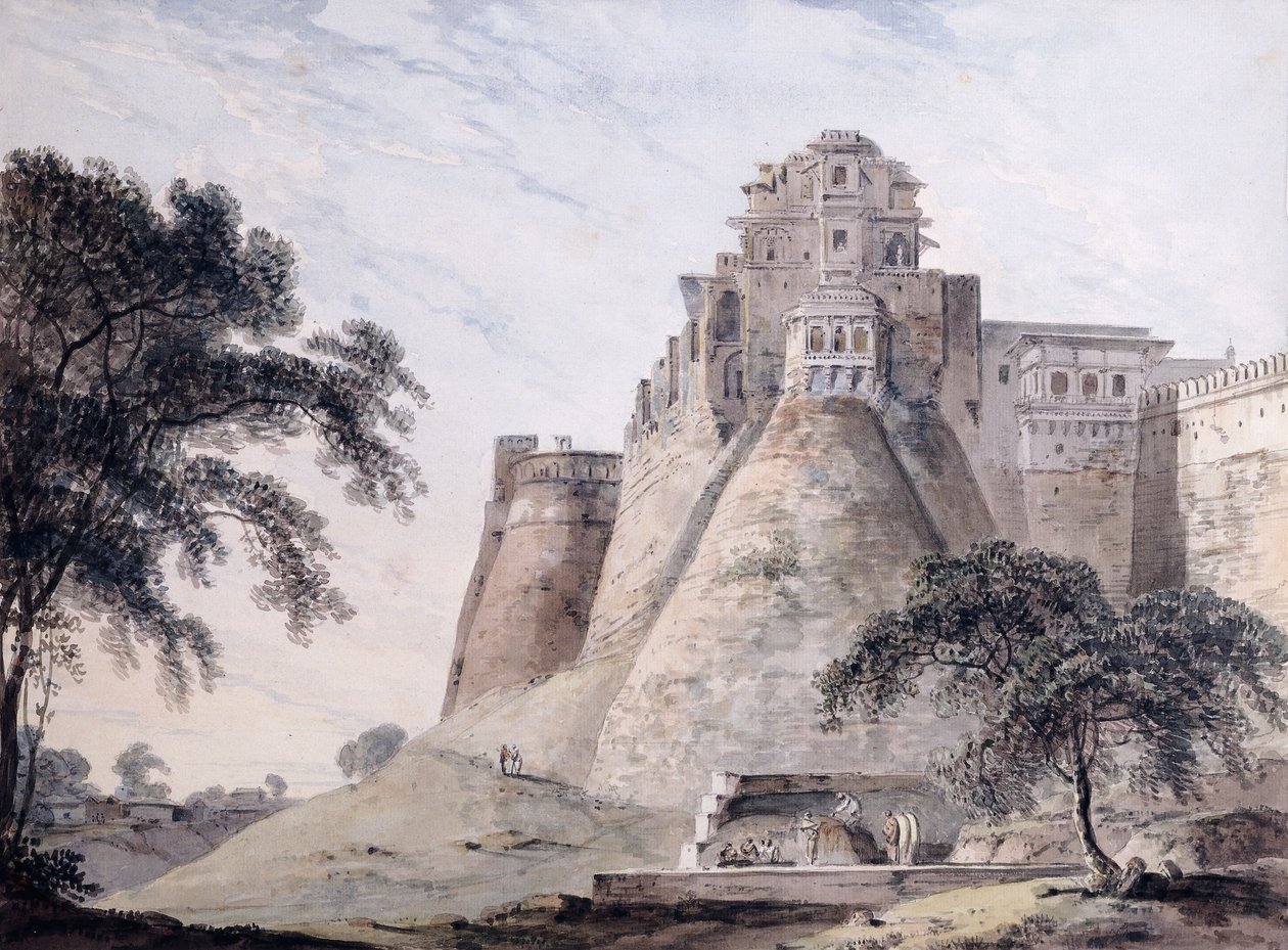 Widok na fort, Jaunpur, Uttar Pradesh, autorstwa Thomas Daniell