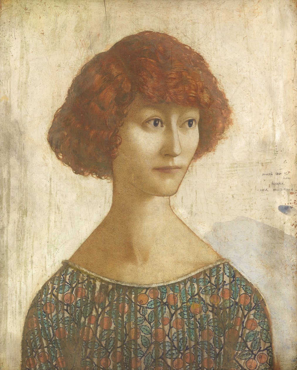 Donna Cristina (tempera i ołówek na panelu) autorstwa Thomas Derrick
