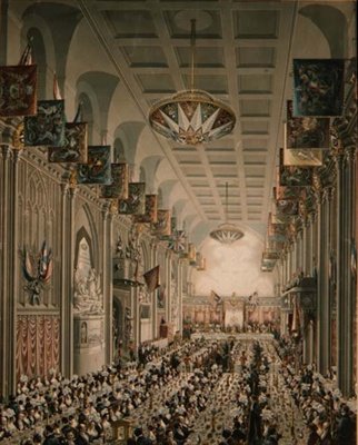 Królewski bankiet wydany Jej Królewskiej Mości przez Korporację Londyńską, Dzień Lorda Burmistrza, 9 listopada 1837 autorstwa Thomas Dighton