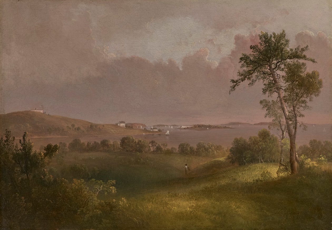 Widok na port w Bostonie z Dorchester Heights autorstwa Thomas Doughty