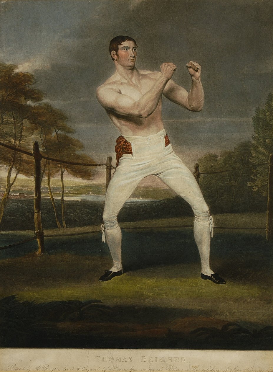 Thomas Belcher, grawerowany przez Charlesa Turnera (1775-1857) (kolorowa lito) autorstwa Thomas Douglas (after) Guest