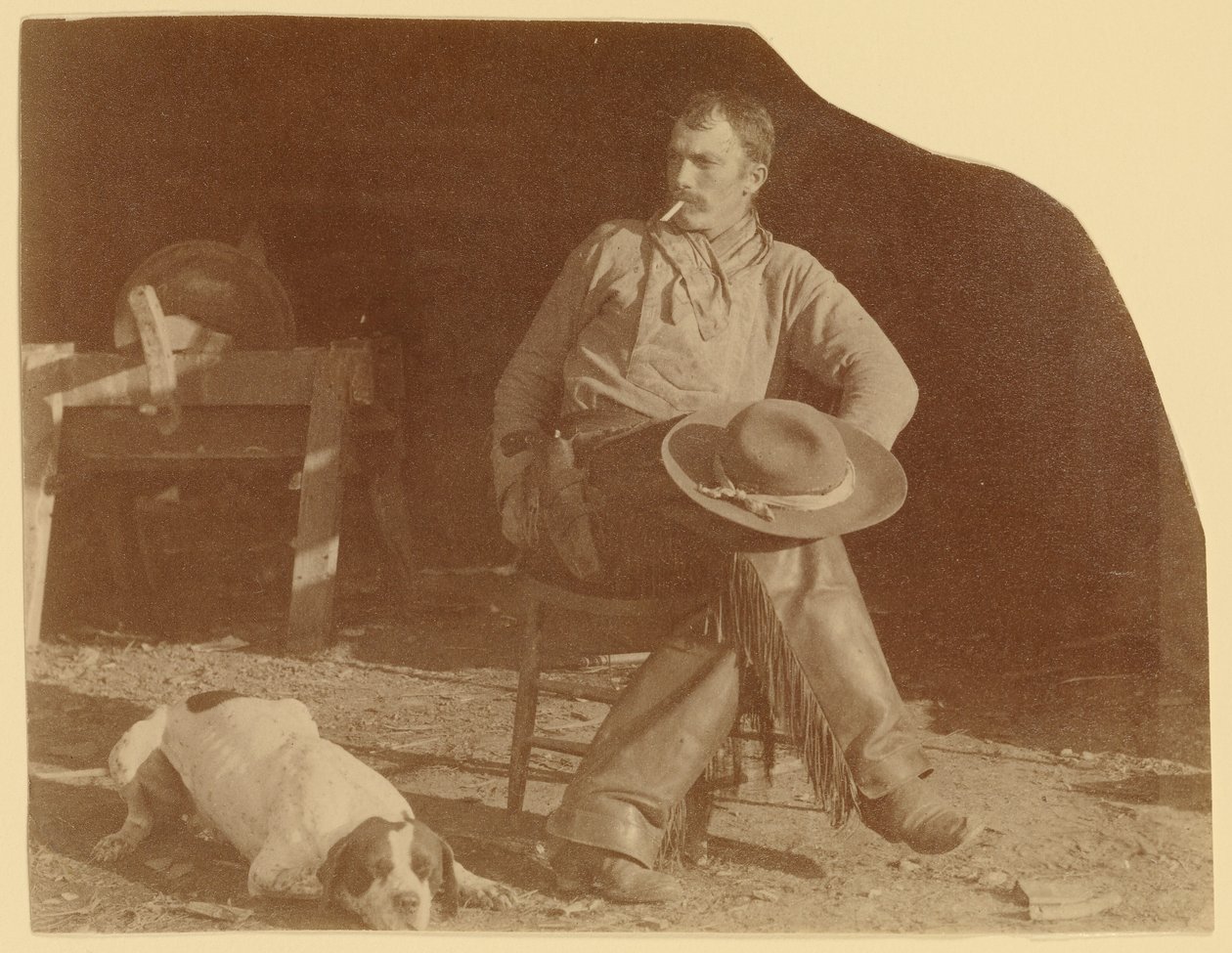 [Kowboj na ranczu B-T, terytorium Missouri]. autorstwa Thomas Eakins