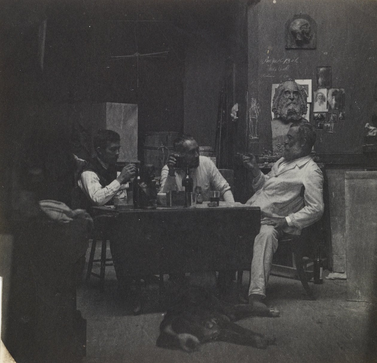 [Samuel Murray, Thomas Eakins i William O’Donovan w pracowni Eakinsa przy Chestnut Street] autorstwa Thomas Eakins