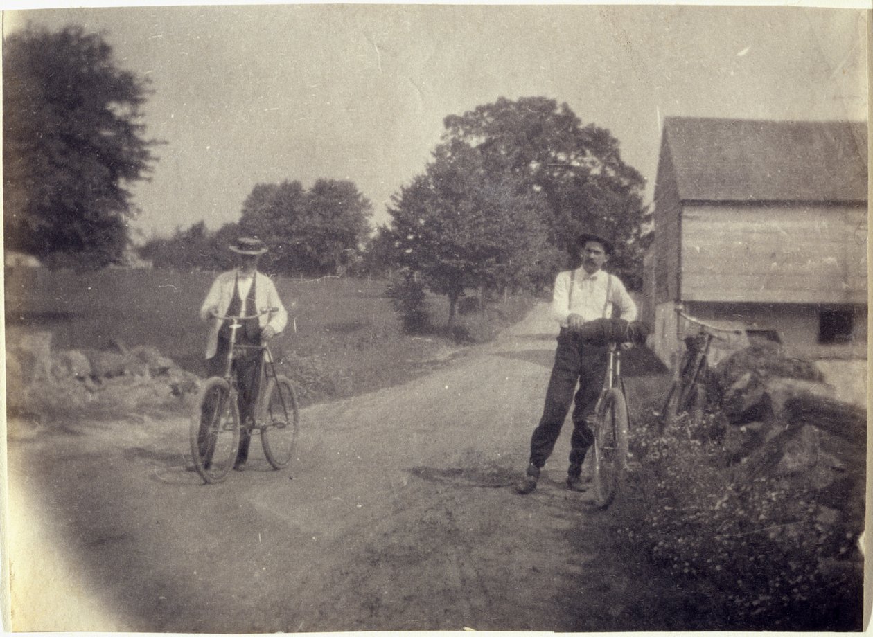 Samuel Murray i Benjamin Eakins na rowerach autorstwa Thomas Eakins