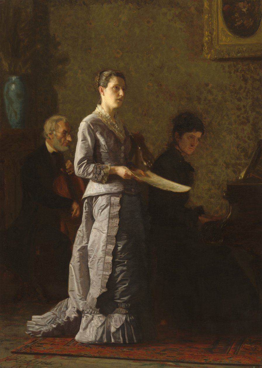 Śpiewanie żałosnej piosenki autorstwa Thomas Eakins