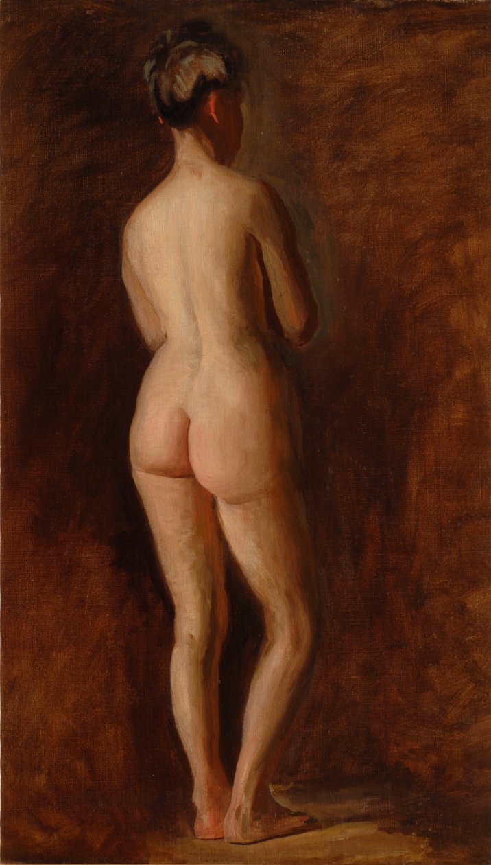 Stojąca naga kobieta (widok z tyłu) autorstwa Thomas Eakins