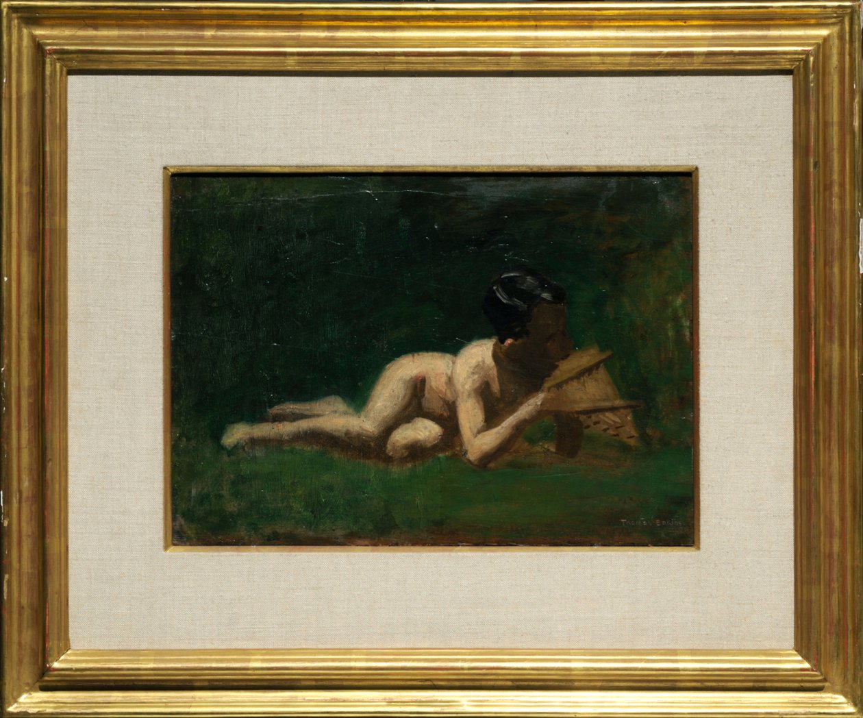Studium przedstawiające chłopca leżącego w „Arkadii” autorstwa Thomas Eakins