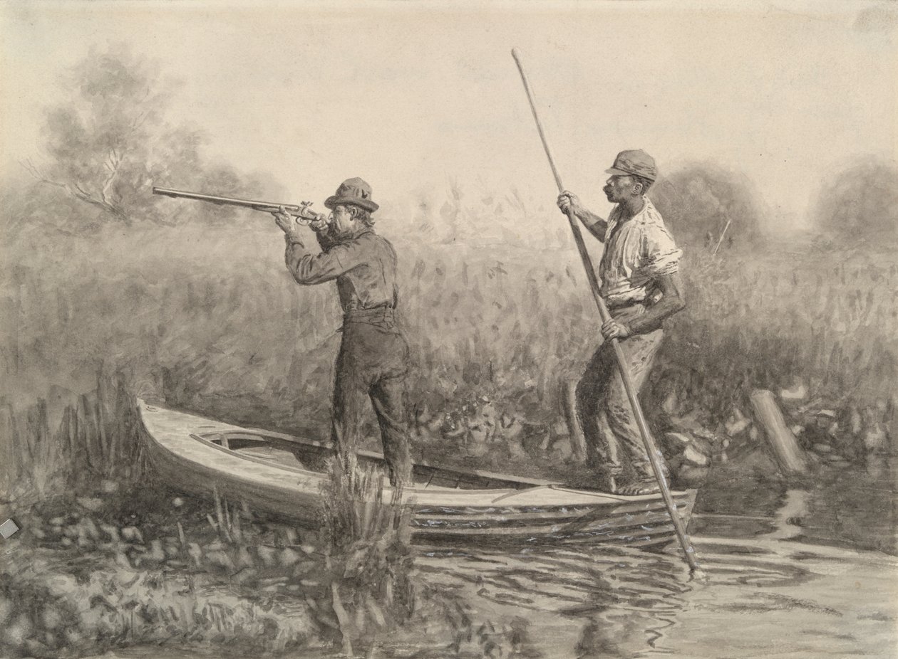 Studiuj strzelanie koleją z puntu autorstwa Thomas Eakins