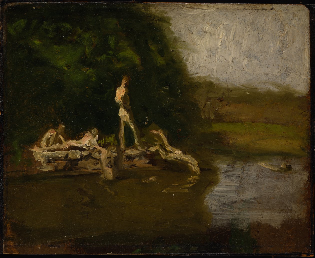 Studium do "Miejsca kąpieli" autorstwa Thomas Eakins