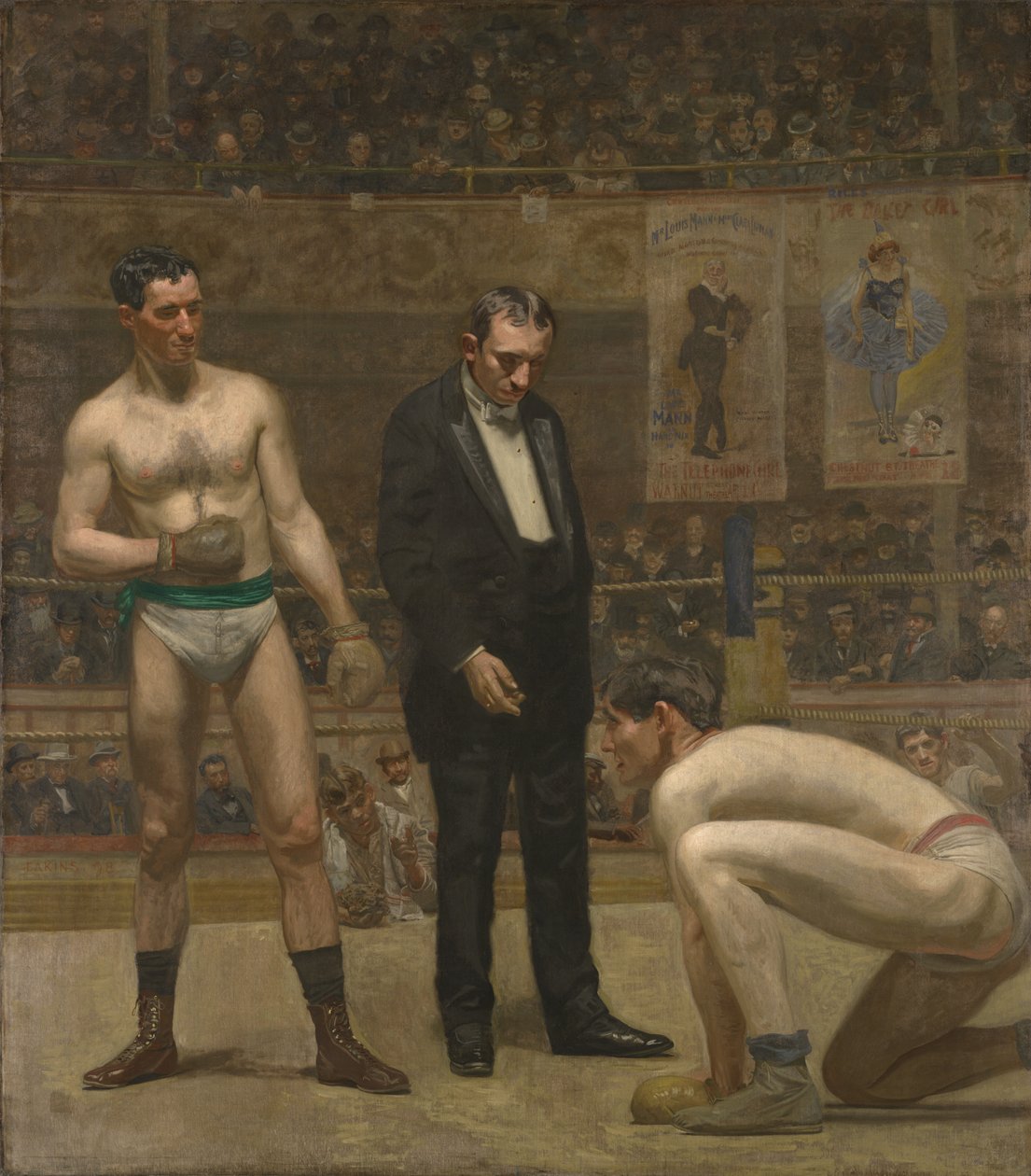 Odliczanie powalonego boksera autorstwa Thomas Eakins