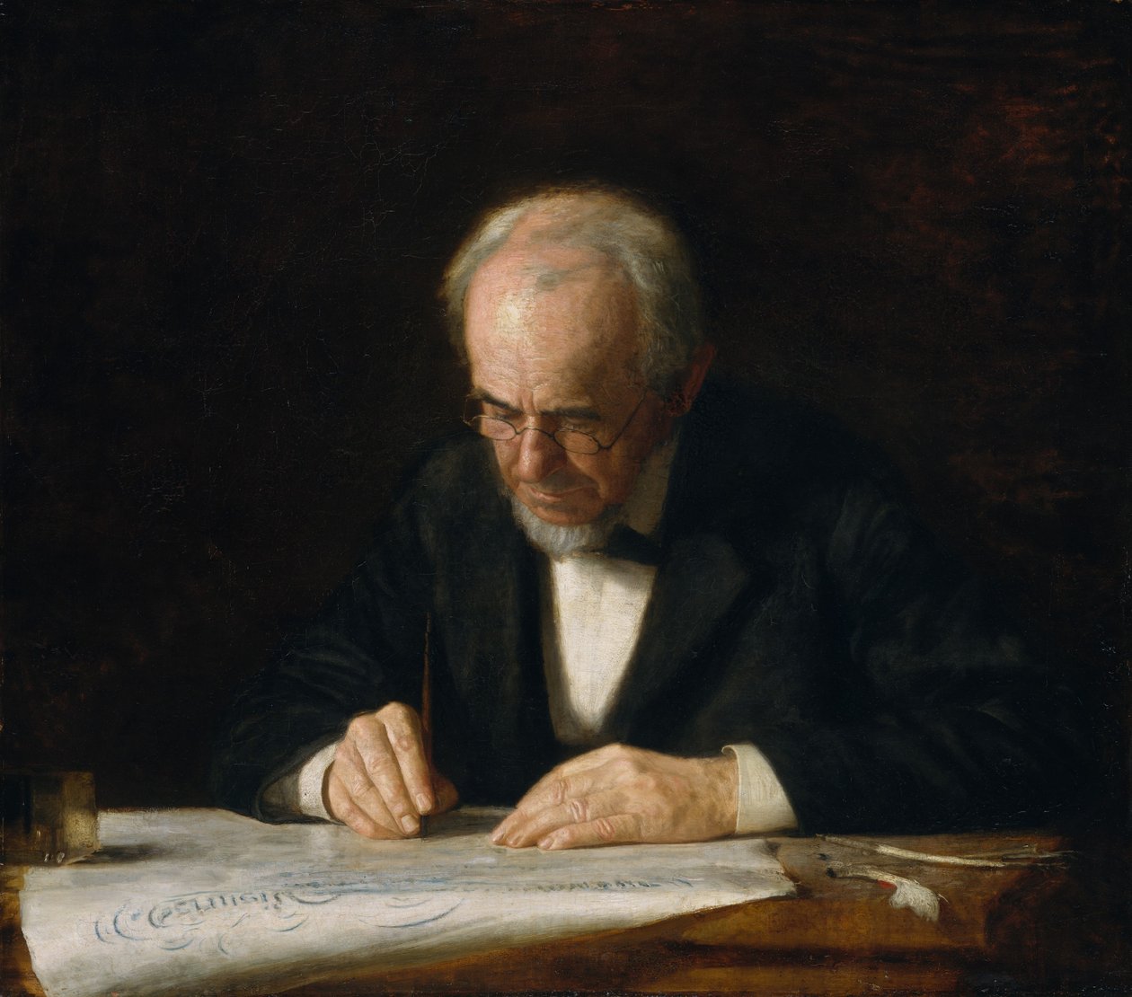Mistrz pisania, 1882. autorstwa Thomas Eakins