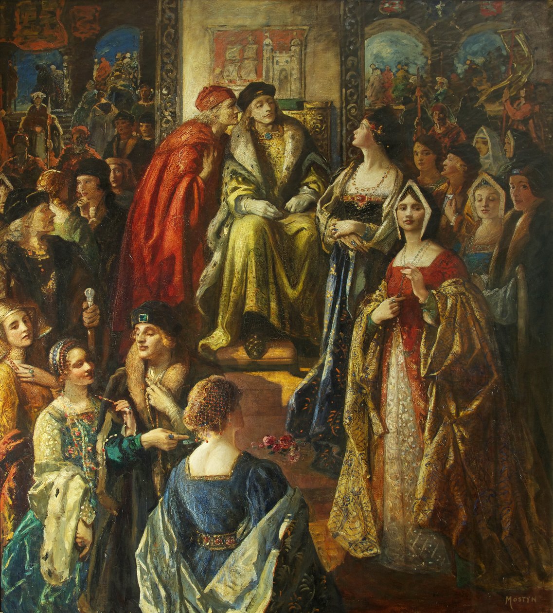 Król Henryk VII ukarał obywateli Bristolu za to, że ich żony były tak pięknie ubrane autorstwa Thomas Edwin Mostyn