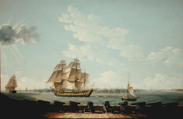 Bateria Southsea (olej na płótnie) autorstwa Thomas Elliott