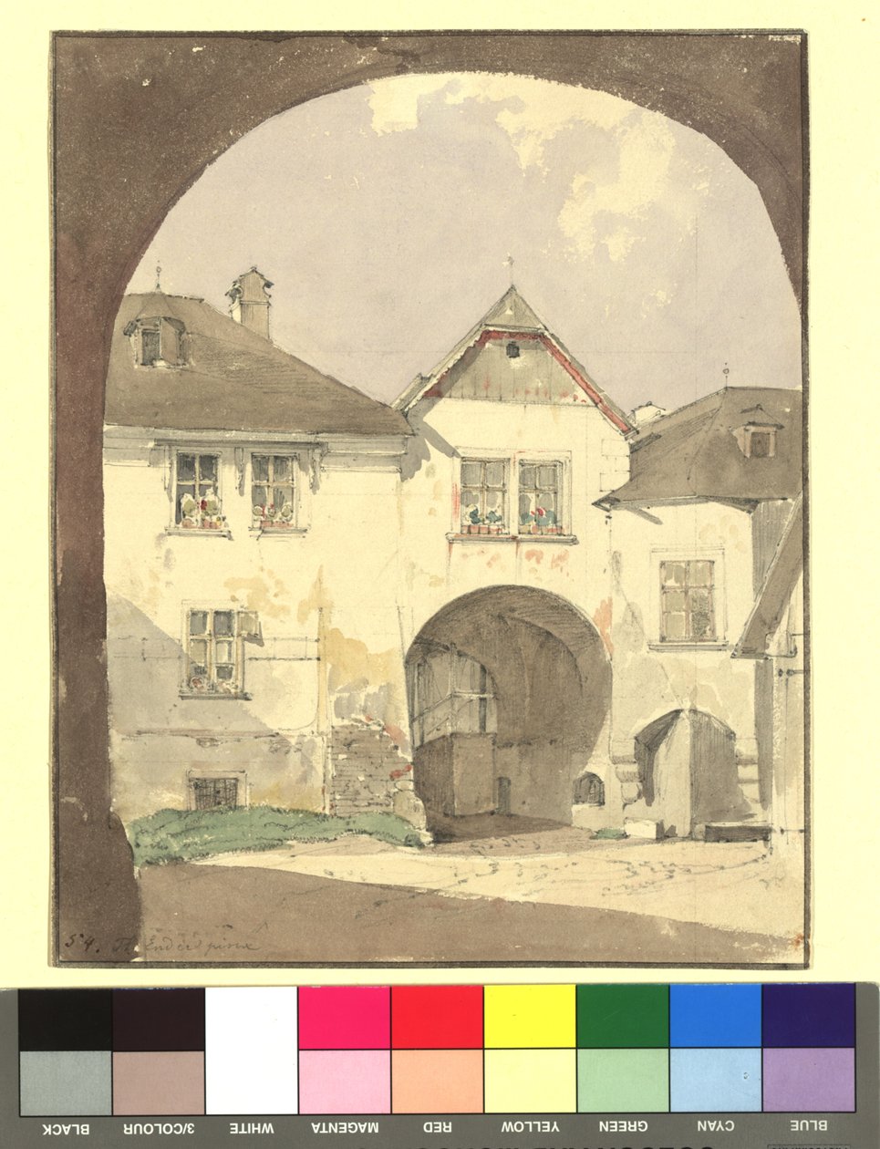 Motyw z Klosterneuburga (domy) autorstwa Thomas Ender