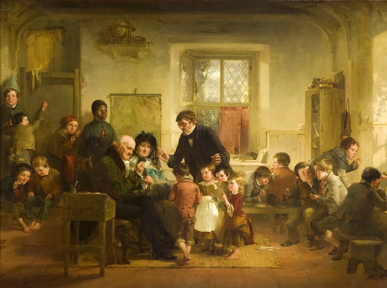Wizyta Patronki i Patronki w Szkole Wiejskiej autorstwa Thomas Faed
