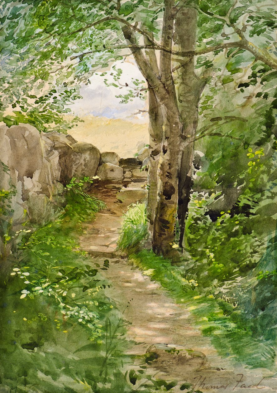Leśna ścieżka autorstwa Thomas Faed