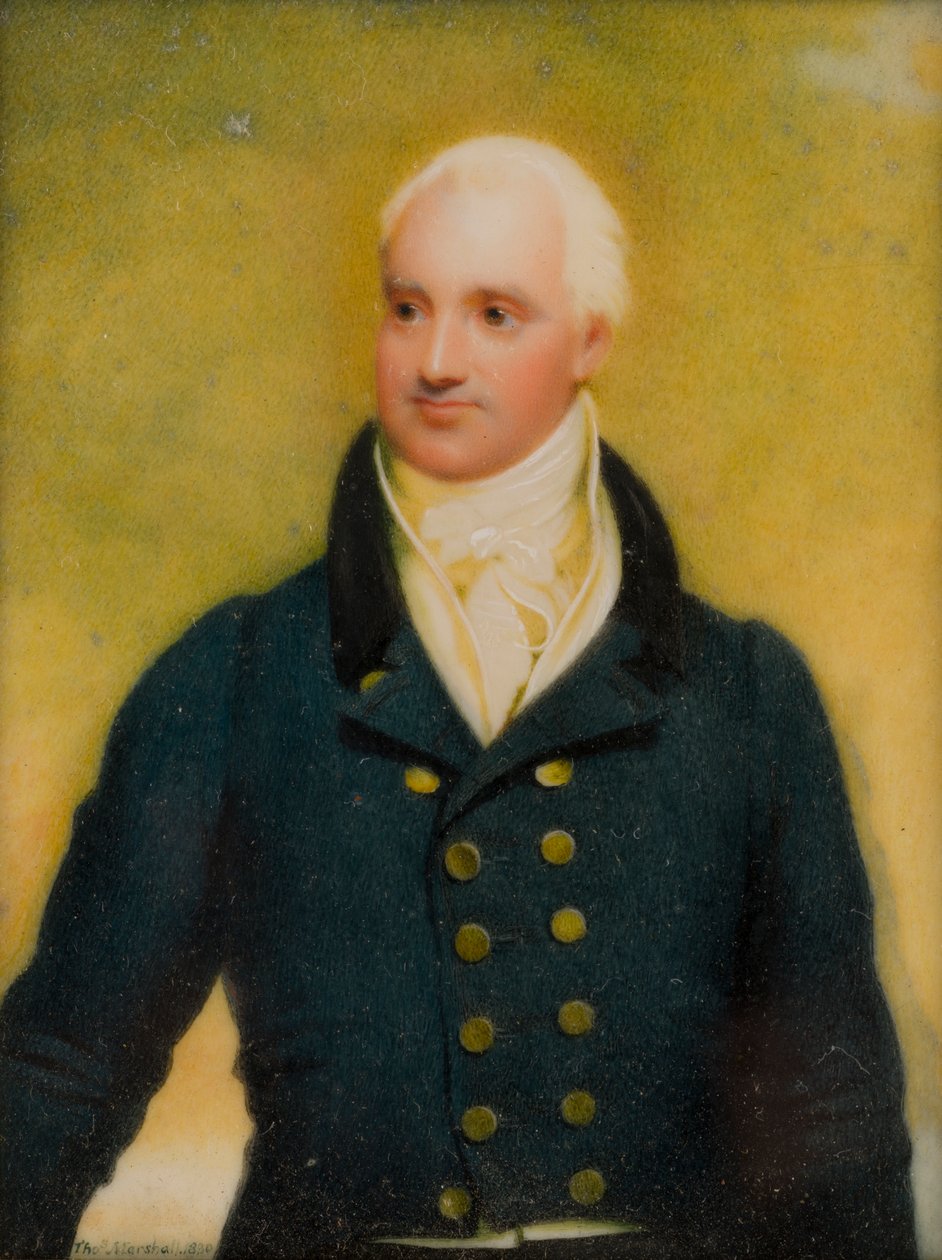 Portret Cecila Forestera, c.I Lord Forester, c.1830 (olej i kość słoniowa) autorstwa Thomas Falcon Marshall