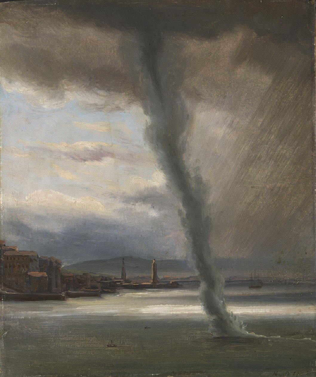 Trąba wodna w Zatoce Neapolitańskiej autorstwa Thomas Fearnley